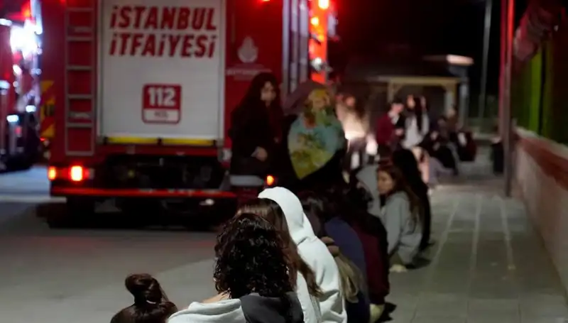 2500 Kişilik Kız Öğrenci Yurdunda Çıkan Yangın Korkuttu!